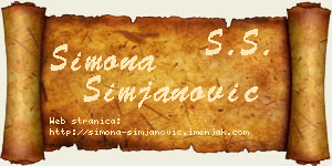 Simona Simjanović vizit kartica